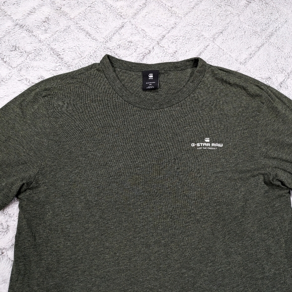 G-Star Raw Shirt Men's L Green Heather Rodis Short Sleeve Graphic Tee Cotton - Picture 2 of 7